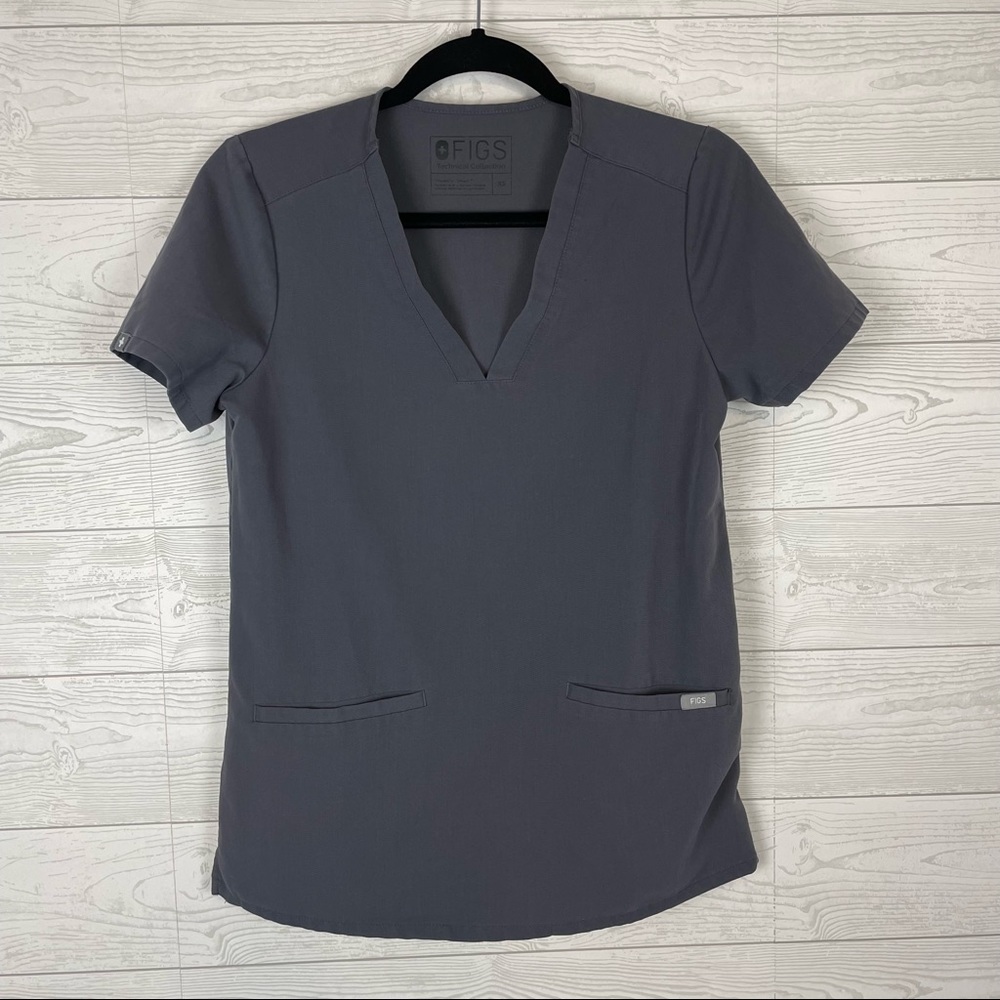 FIGS Casma Scrub Top Gray Size XS
